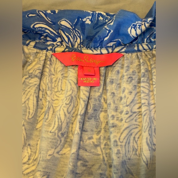 Lilly Pulitzer SIZE S NWOT Malone Croc and Loc It Blue & White Floral MAXI Dress - Picture 7 of 7